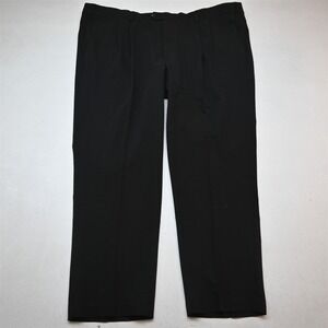 GS 48x30 Black Expander Waist Pleated Perfect Fit Dress Mens Pants